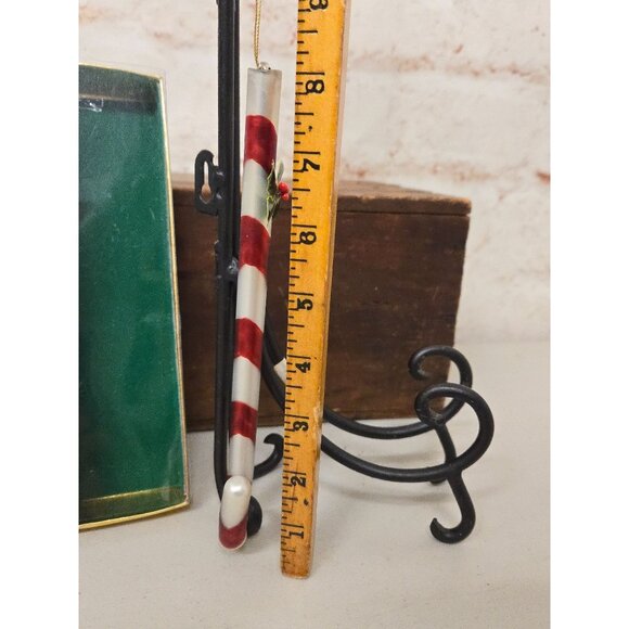 8" Candy Cane Glass Christmas Ornament & Story from Roman - Picture 5 of 5